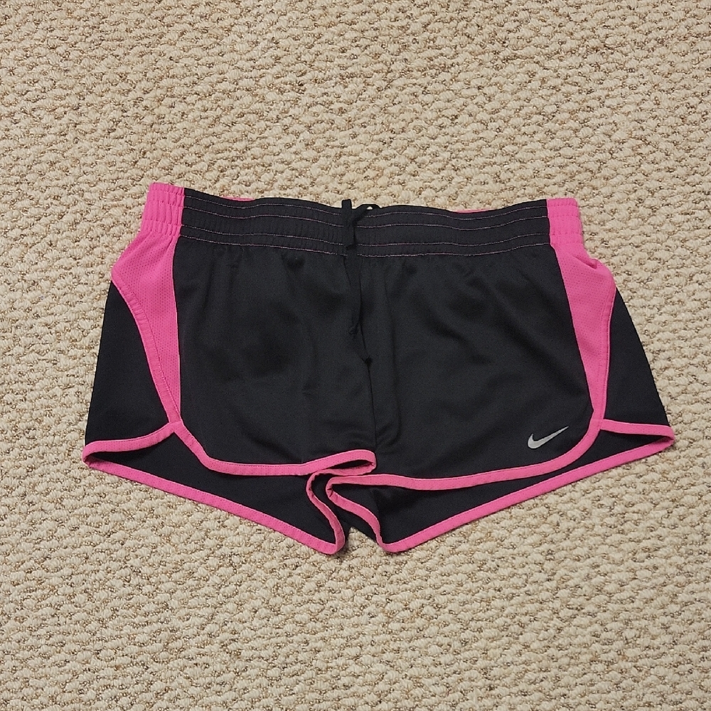 NIKE dri-fit Running Shorts. Medium. Black And Pink